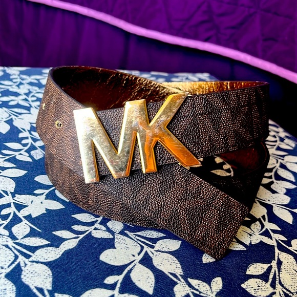 Michael Kors Accessories - Michael Kors Brown logo patterned belt Size L